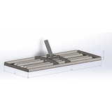 Nivelator de gazon | 800x300mm | Otel | Negru - BUZ.RO