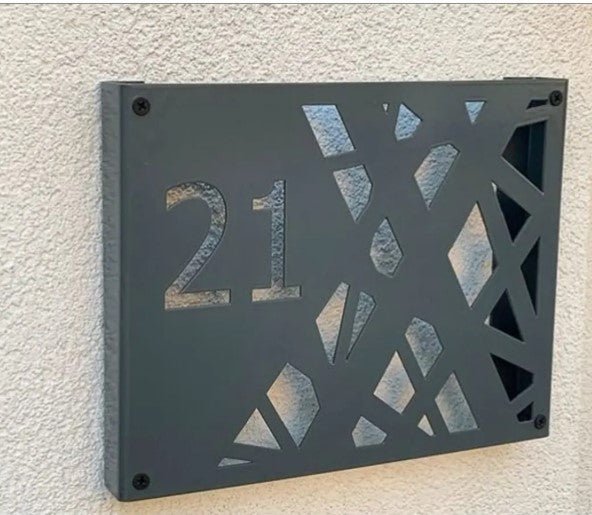 Numar casa/poarta/aparatament/usa , metalic, personalizat, negru, cnc - BUZ.RO