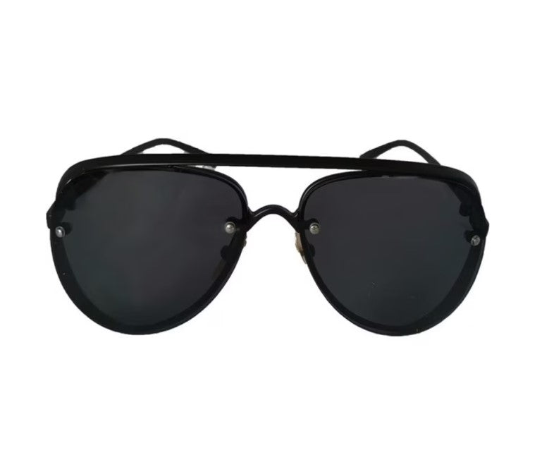 Ochelari de Soare Bărbați Stil Aviator – Protecție UV, Lentile Negre, Ramă Metalică