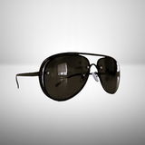 Ochelari de Soare Bărbați Stil Aviator – Protecție UV, Lentile Negre, Ramă Metalică