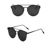 Ochelari de Soare Cat Eye – Lentile Negre, Rame Subțiri, Stil Retro, Protecție UV - BUZ.RO