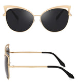 Ochelari de Soare Damă Cat Eye Black – Ramă Negru/Auriu, UV400 Eleganță și Protecție - BUZ.RO
