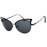 Ochelari de Soare Damă Cat Eye cu Lentile Negre UV400 – Design Elegant și Protecție Solară - BUZ.RO