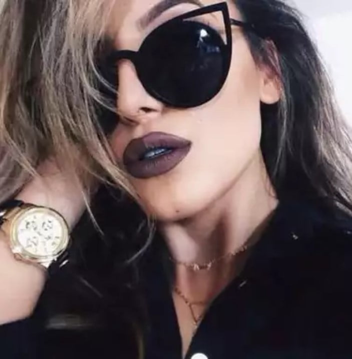 Ochelari de Soare Dama Cat Eye – Lentile Polarizate UV400, Design Elegant All - Black - BUZ.RO