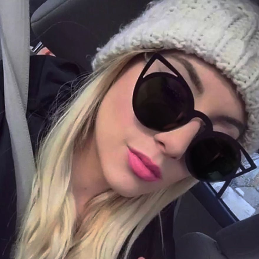 Ochelari de Soare Damă Cat Eye Negru – Lentile Polarizate, UV400, Eleganță și Protecție - BUZ.RO