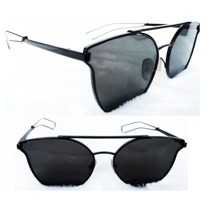 Ochelari de soare, ochi de pisica, cat eye, lebtile negre, rame negre subtiri