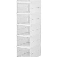 Pantofar pliabil alb , 6 compartimente, compact, rezistent. 105x25.5