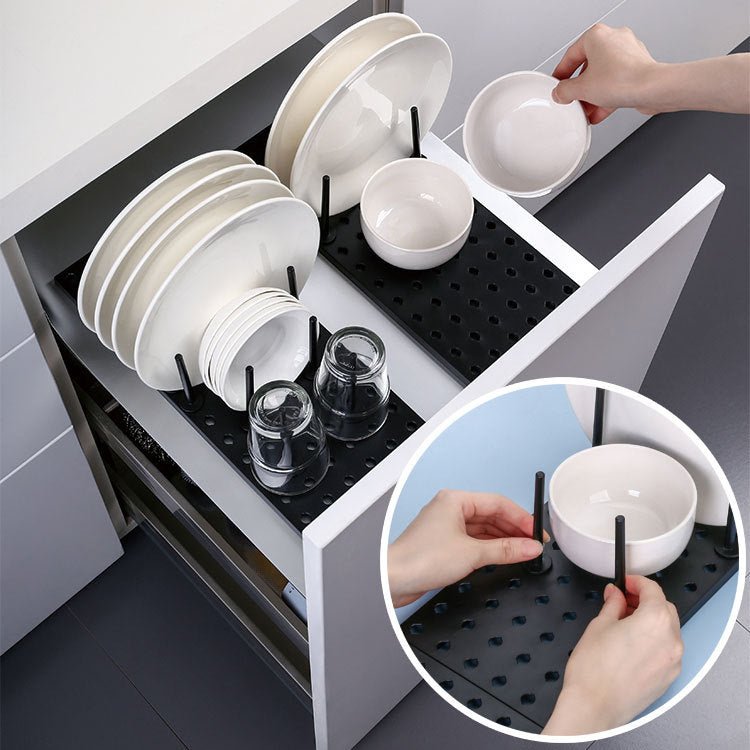 Organizator extensibil bucatarie pentru pahare, cani, farfurii, capace, ajustabil, buz - BUZ.RO
