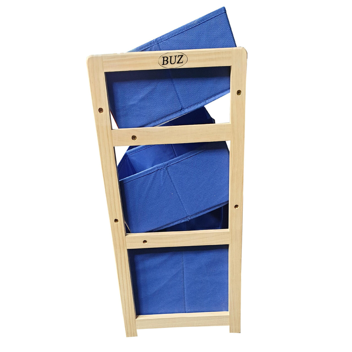 Organizator jucarii cu 6 cutii de depozitare si rafturi, 66 cm x 27 cm x 60 cm , albastru