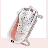 Cadita de baie pliabila cu perna detasabila, termometru si casca protectie urechi , reglabila 0-36 luni