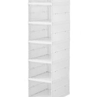 Pantofar pliabil alb , 6 compartimente, compact, rezistent. 105x25.5