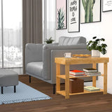 Pantofar, tip banca, pantofar cu sezut, pantofar bancuta, incaltaminte, din bambus, 70x28x48 cm, crem - BUZ.RO