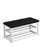 Pantofar, tip bancuta, cadru rezistent, din metal, cu rafturi pentru incaltaminte, 70x45x30 cm, negru