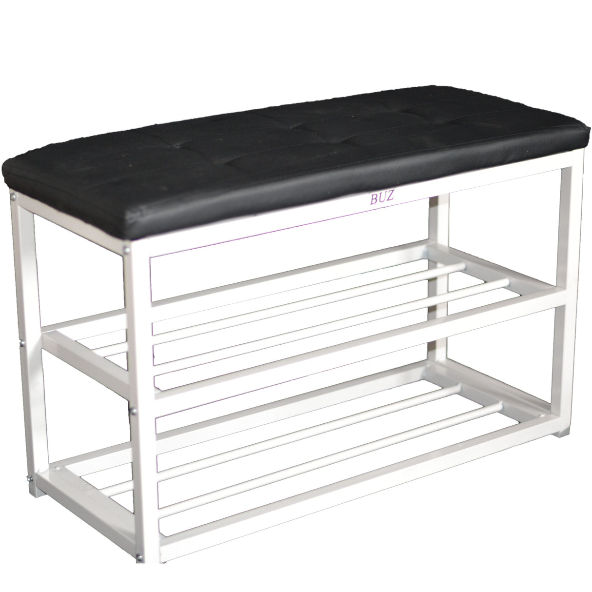 Pantofar, tip bancuta, cadru rezistent, din metal, cu rafturi pentru incaltaminte, 70x45x30 cm, negru