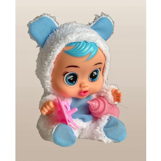 Papusa bebelus cu biberon si suzeta, sunete ce imita plansul, 20 cm - BUZ.RO