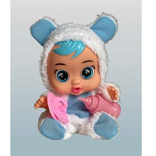 Papusa bebelus cu biberon si suzeta, sunete ce imita plansul, 20 cm - BUZ.RO