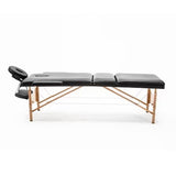 Pat masaj / pat cosmetica, portabil, inaltime reglabila 62 - 89 cm, cu 2 cotiere, maxim 250 kg, piele ecologica - BUZ.RO
