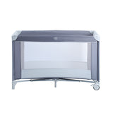 Patut bebe pliabil, usor de transportat, portabil ,design solid si elastic , 65x125x78 gri