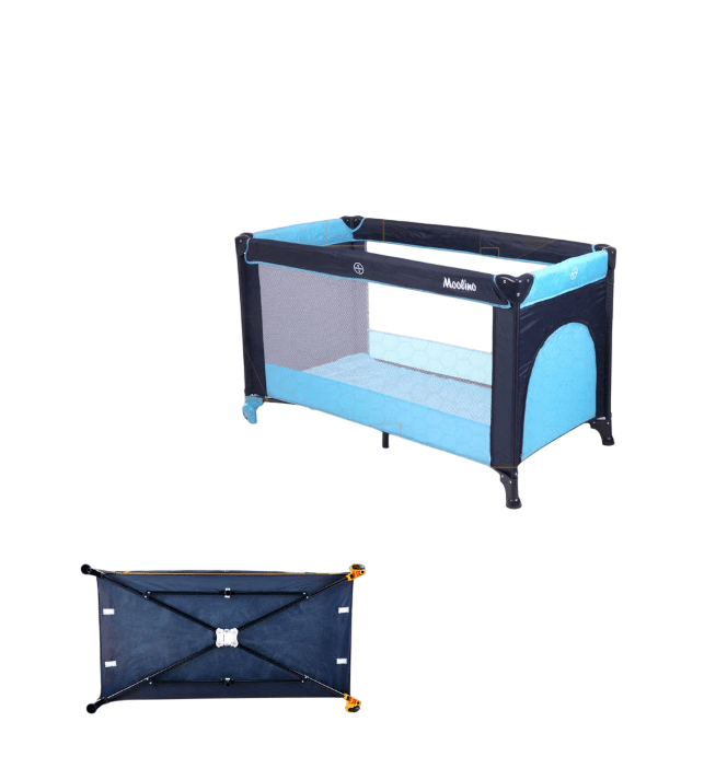 Patut bebe pliabil, usor de transportat, portabil ,design solid si elastic , 65x125x78 gri - BUZ.RO