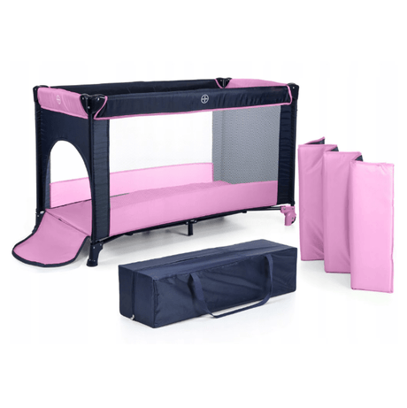 Patut bebe pliabil, usor de transportat, portabil ,design solid si elastic , 65x125x78 gri - BUZ.RO