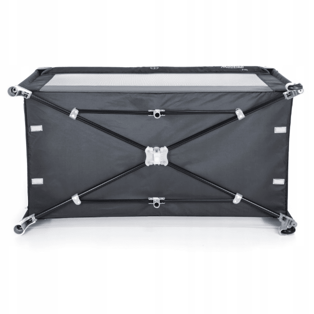 Patut bebe pliabil, usor de transportat, portabil ,design solid si elastic , 65x125x78 gri - BUZ.RO