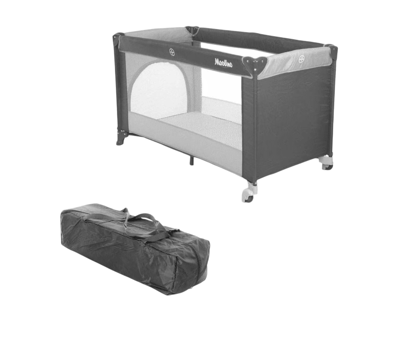 Patut bebe pliabil, usor de transportat, portabil ,design solid si elastic , 65x125x78 gri - BUZ.RO