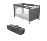 Patut bebe pliabil, usor de transportat, portabil ,design solid si elastic , 65x125x78 gri - BUZ.RO