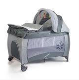 Patut bebe pliabil, usor de transportat, portabil ,design solid si elastic gri - BUZ.RO