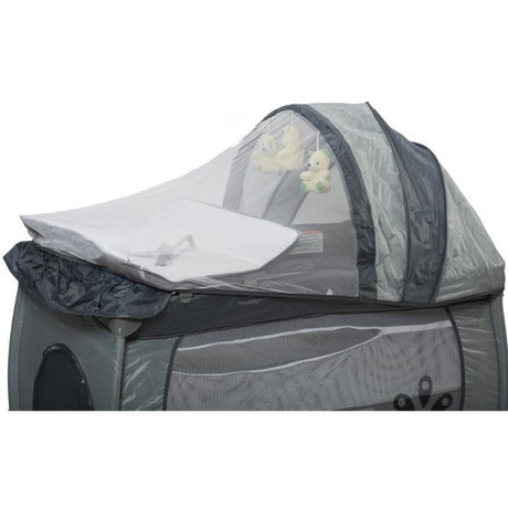 Patut bebe pliabil, usor de transportat, portabil ,design solid si elastic gri - BUZ.RO