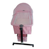 Patut copii co - sleeper pliabil, cu plasa insecte, pozitie leganat, roti, saltea inclusa, 92x68x80/85 cm - BUZ.RO