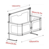 Patut pentru bebelusi 3in1 multifunctional, adaptabil pentru pat, culoare gri,  120x65x70cm LEXI