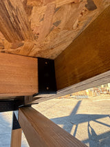 Pavilion de gradina, garaj, pergola din lemn rindeluit + imbinari de fier, 3x4 m - BUZ.RO