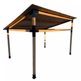 Pavilion de gradina, garaj, pergola din lemn rindeluit + imbinari de fier, 3x4 m - BUZ.RO