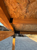 Pavilion de gradina, garaj, pergola din lemn rindeluit + imbinari de fier, 3x4 m - BUZ.RO