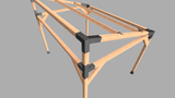 Pavilion de gradina, garaj, pergola din lemn rindeluit + imbinari de fier, 3x4 m - BUZ.RO