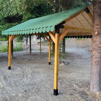 Pavilion gradina ,Foisor ,Pergola Garaj cu kit metalic pergola inclus, 3x4 m, din lemn rindeluit