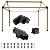 Pavilion Gradina kit Pergola, 3x4 m din lemn, rindeluit, cu imbinari metalice . - BUZ.RO