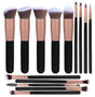 Pensule Machiaj Profesionale – 14 Piese pentru Față, Ochi și Buze, Peri Moi, Ergonomice - BUZ.RO