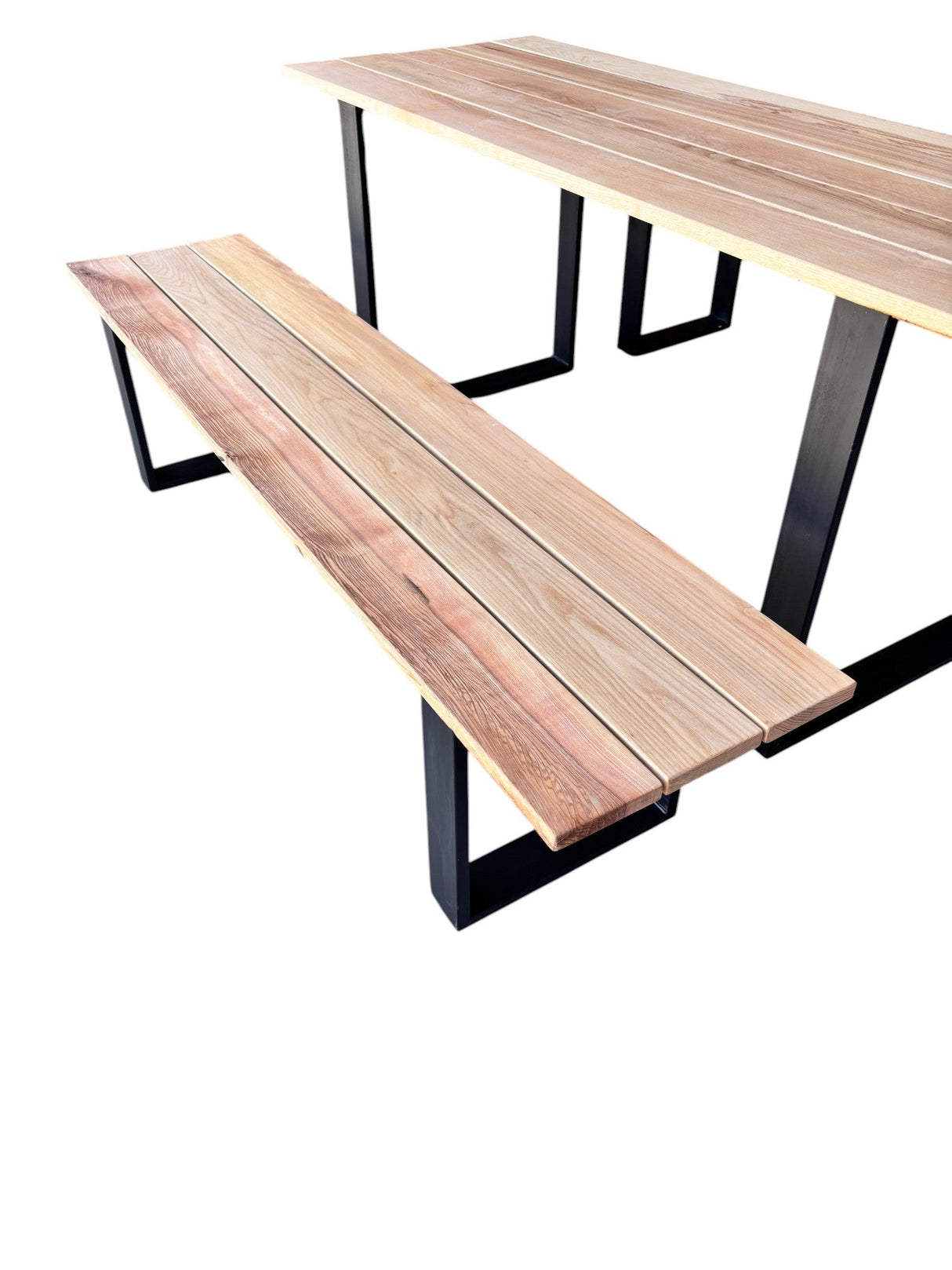 Pergola de gradina din lemn /Pavilion/Foisor 3x4m cu set de dinning masa si 2 banci, lemn cu conectori metalici - BUZ.RO