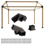 Pergola, Pavilion , 3x4 m, gradina, foisor, din lemn, rindeluit, cu imbinari metalice