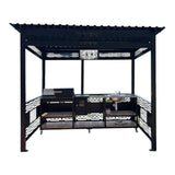 Pergola| foisor| Ansamblu de gatit modular|bucatarie de gradina| gratar gardina carbuni| plita| sobita| blat inox| chiuveta - BUZ.RO