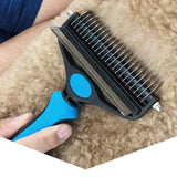Perie animale cu trimmer pentru tuns par scurt, lung, anti naparlire, descalcire blana, M, buz - BUZ.RO