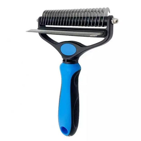 Perie animale cu trimmer pentru tuns par scurt, lung, anti naparlire, descalcire blana, M, buz - BUZ.RO