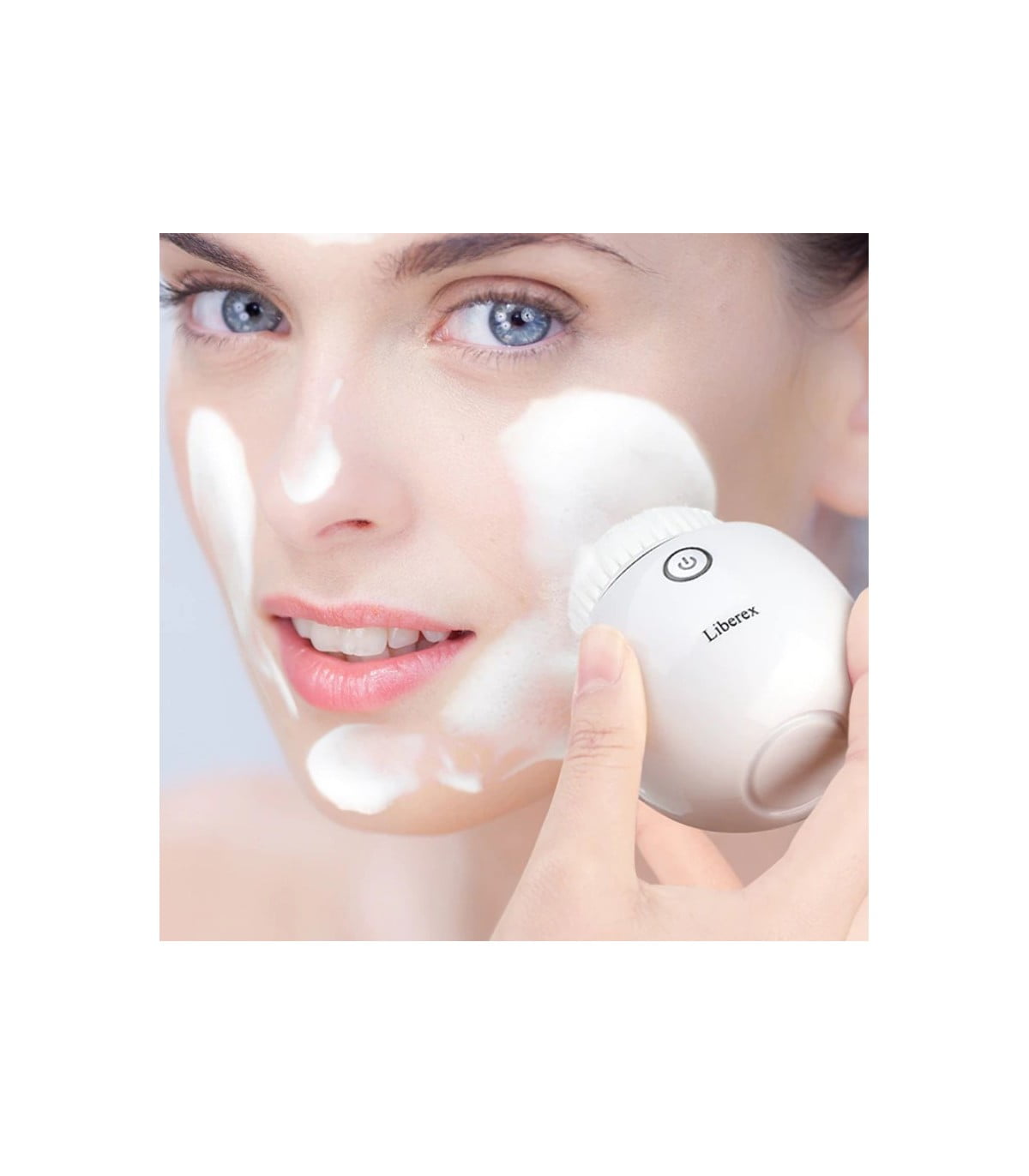 Perie curatare faciala cu vibratii ultrasonice, rezistenta la apa, Liberex