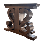 Picioare masa lemn, set 2 bucati, mobilier dining, model rustic, tei, 92x 71 cm - BUZ.RO