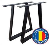Picioare metalice masa, set metal, 2 bucati, mobilier dining, 60x 8 x 73cm