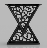 Picioare metalice masa, set metal, 2 bucati, mobilier dining, 65 x 72 x 8 cm