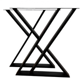 Picioare metalice masa, set metal, 2 bucati, mobilier dining, 65x8x73cm