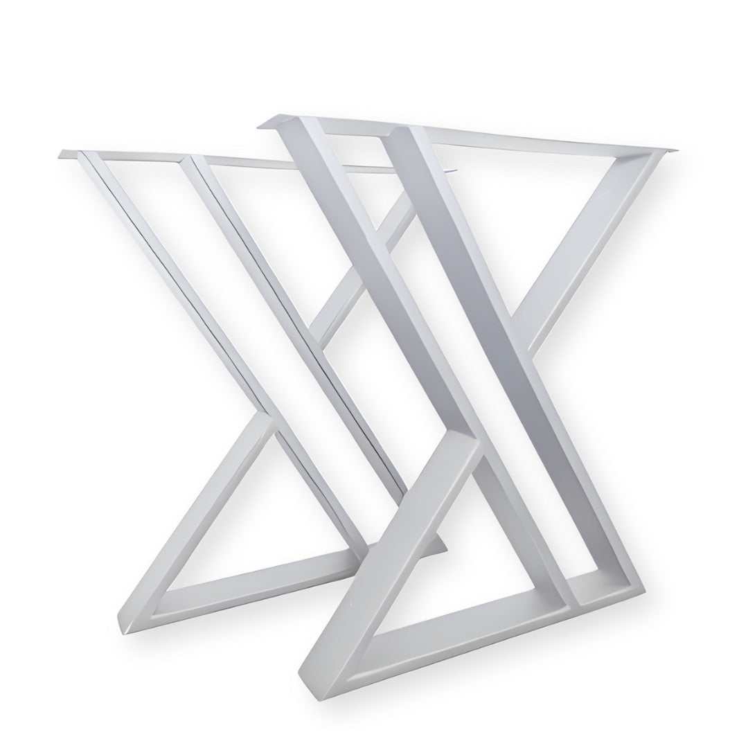 Picioare metalice masa ,negre,albe,aurii ,set 2 picioare masa metal, mobilier, finisate, vopsite,60x65x70cm alb