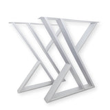 Picioare metalice masa ,negre,albe,aurii ,set 2 picioare masa metal, mobilier, finisate, vopsite,60x65x70cm alb